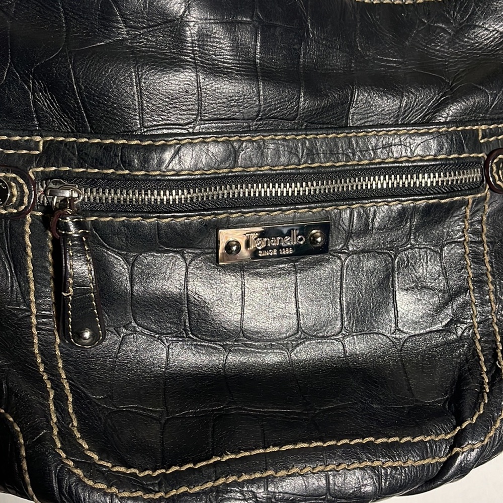 Tignanello leather purse shoulder crossbody bag 12 wide 9” tall - Picture 2 of 11